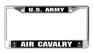 U.S. Army Air Cavalry Chrome License Plate Frame