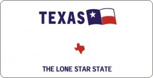 Design It Yourself Custom Texas State Look-Alike Plate #2