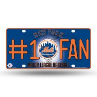 New York Mets #1 Fan Metal License Plate