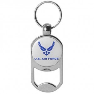 U.S. Air Force Logo Dog Tag Bottle Opener Key Chain
