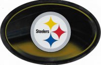 Pittsburgh Steelers Chrome Die Cut Oval Decal