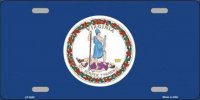 Virginia State Flag Metal License Plate