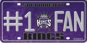 Sacramento Kings #1 Fan Metal License Plate