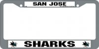 San Jose Sharks Chrome License Frame