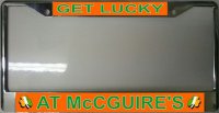Get Lucky At McGuire's Irish Photo License Plate Frame