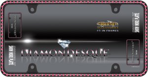Diamondesque Black Frame With Pink Diamonds