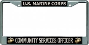 U.S. Marine Corps Community Services Officer Chrome Frame