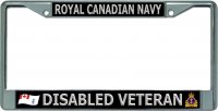 Royal Canadian Navy Disabled Veteran Chrome License Plate Frame