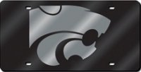 Kansas State Wildcats Black Laser License Plate