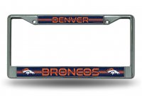 Denver Broncos Glitter Chrome License Plate Frame