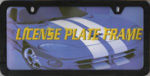 Blank Smooth Heavy Duty Black 2 - Hole License Plate Frame