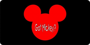 Mickey Mouse Silhouette License Plate