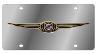 Chrysler Gold Logo Stainless Steel License Plate