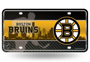 Boston Bruins Metal License Plate