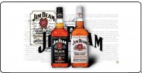 Jim Beam Whiskey Bottles Photo License Plate