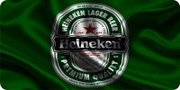 Heineken Waving Flag Photo License Plate