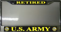 U.S. Army Retired Photo License Plate Frame