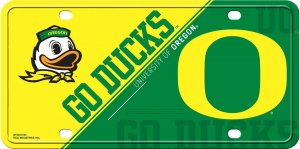 Oregon Ducks Metal License Plate