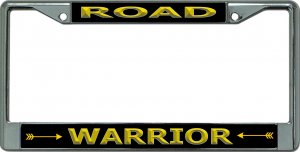 Road Warrior Gold Chrome License Plate Frame