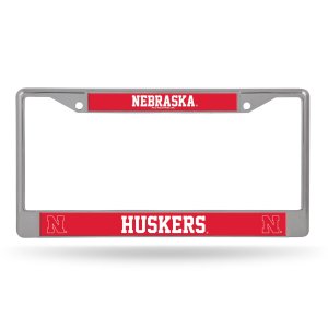 Nebraska Huskers Chrome License Plate Frame