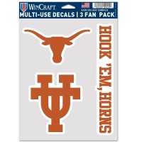 Texas Longhorns 3 Fan Pack Decals