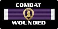 Purple Heart Combat Wounded Photo License Plate