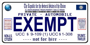 Exempt Traveler Photo License Plate