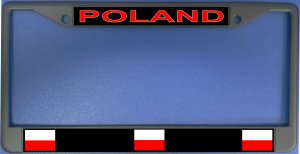 Poland Flag Photo License Plate Frame