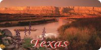 Texas Scenery Photo License Plate
