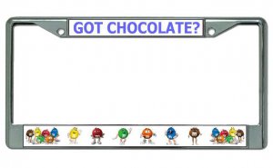 M & M's Got Chocolate Chrome License Plate Frame
