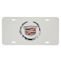 Silver Cadillac Official Licensed 3-D License Plate