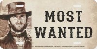 Clint Eastwood Most Wanted Metal License Plate