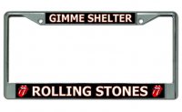 Rolling Stones "Gimme Shelter" Chrome License Plate Frame