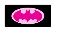 Batman Pink Logo Photo License Plate