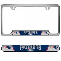 New England Patriots Premium Stainless License Plate Frame