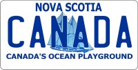 Nova Scotia Canada Photo License Plate