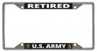 U.S. Army Retired Every State Chrome License Plate Frame