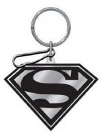 Black And Silver Superman Enamel Keychain
