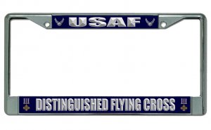 USAF Distinguished Flying Cross Chrome License Plate Frame