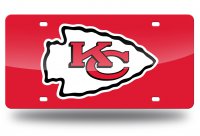 Kansas City Chiefs Red Laser License Plate