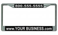 Custom Your Business Double Panel Photo License Plate Frame