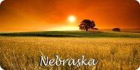 Nebraska Countryside Scene Photo License Plate