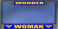 Wonder Woman On Blue Photo License Plate Frame