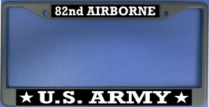 U.S. Army 82nd Airborne Photo License Plate Frame