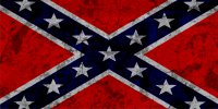 Confederate Rebel Flag Photo License Plate