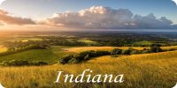 Indiana Countryside Scene Photo License Plate