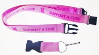 Support A Cure Pink Lanyard With Neck Safety Latch