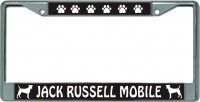 Jack Russell Mobile Chrome License Plate Frame