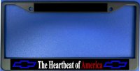 Heartbeat Of America Chrome License Plate Frame