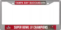 Buccaneers 2021 Super Bowl LV Champs Chrome License Plate Frame